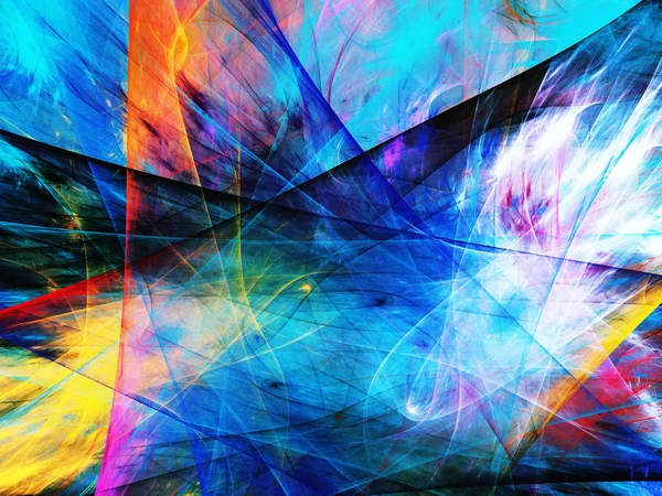 Albastru abstract fundal fractal 3d redare ilustrare — Fotografie, imagine de stoc