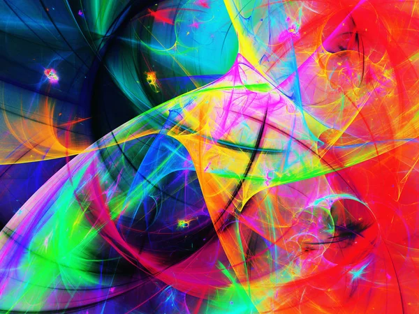 Arco iris abstracto fractal fondo 3d representación ilustración — Foto de Stock