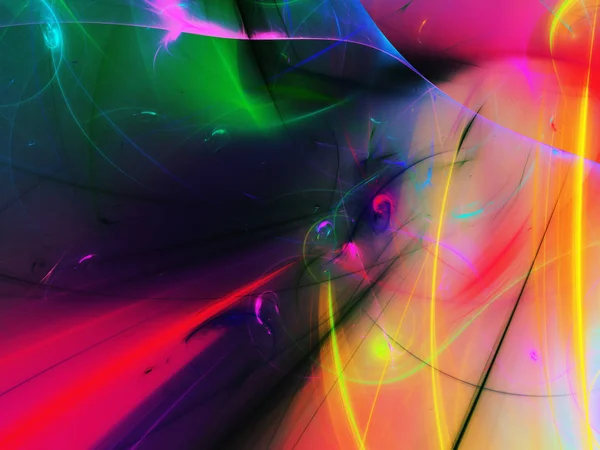 Arcobaleno astratto frattale sfondo 3d rendering illustrazione — Foto Stock