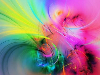 Mor Soyut Fraktal arka plan 3d render illüstrasyon