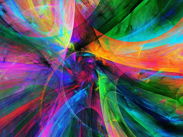 Regenboog abstracte fractal achtergrond 3d rendering illustratie — Stockfoto