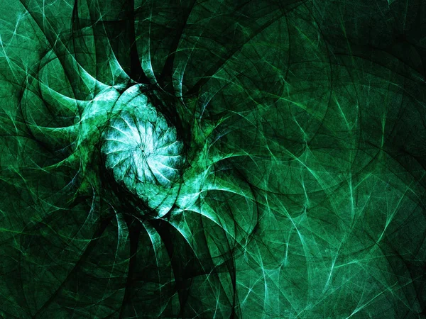 Groene abstracte fractal achtergrond 3d rendering illustratie — Stockfoto