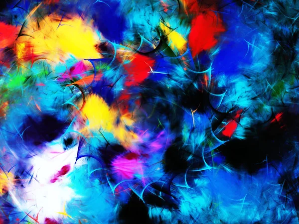 Azul abstrato fractal fundo 3d renderização ilustração — Fotografia de Stock