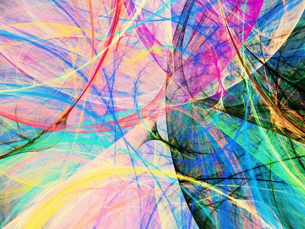 Arc-en-ciel abstrait fond fractal illustration de rendu 3d — Photo