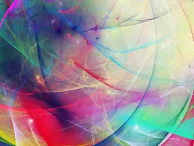 gökkuşağı Soyut Fraktal arka plan 3d render illüstrasyon