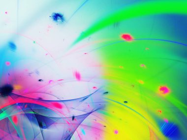 gökkuşağı Soyut Fraktal arka plan 3d render illüstrasyon