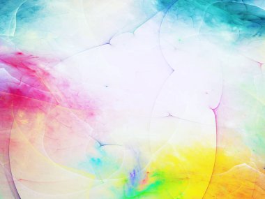 gökkuşağı Soyut Fraktal arka plan 3d render illüstrasyon