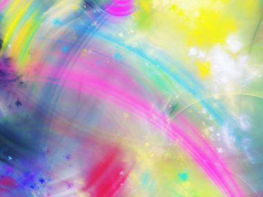 gökkuşağı Soyut Fraktal arka plan 3d render illüstrasyon