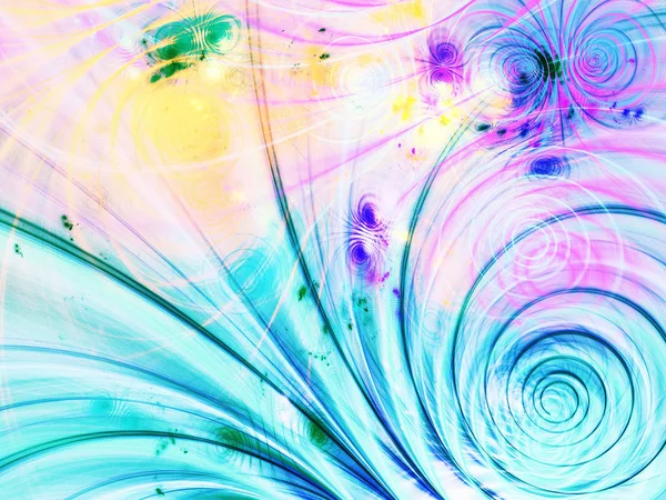 Μπλε αφηρημένη fractal φόντο εικόνα 3d rendering — Φωτογραφία Αρχείου