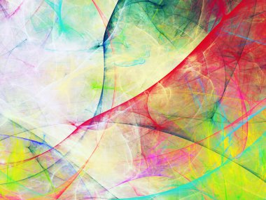 gökkuşağı Soyut Fraktal arka plan 3d render illüstrasyon