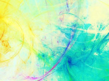 gökkuşağı Soyut Fraktal arka plan 3d render illüstrasyon