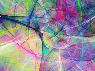 gökkuşağı Soyut Fraktal arka plan 3d render illüstrasyon