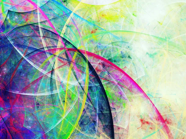 彩虹抽象分形背景3d 渲染插图 — 图库照片
