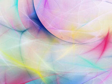 gökkuşağı Soyut Fraktal arka plan 3d render illüstrasyon