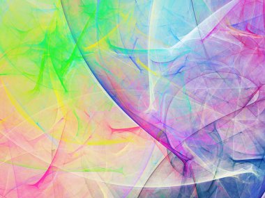 gökkuşağı Soyut Fraktal arka plan 3d render illüstrasyon