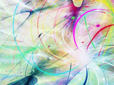 gökkuşağı Soyut Fraktal arka plan 3d render illüstrasyon