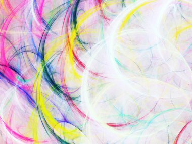 gökkuşağı Soyut Fraktal arka plan 3d render illüstrasyon