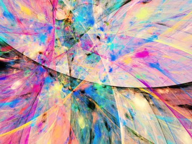 Mor Soyut Fraktal arka plan 3d render illüstrasyon