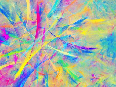 gökkuşağı Soyut Fraktal arka plan 3d render illüstrasyon