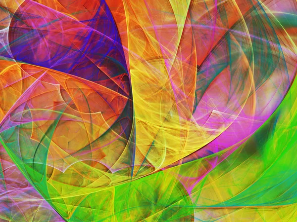 Regenboog abstracte fractal achtergrond 3d rendering illustratie — Stockfoto