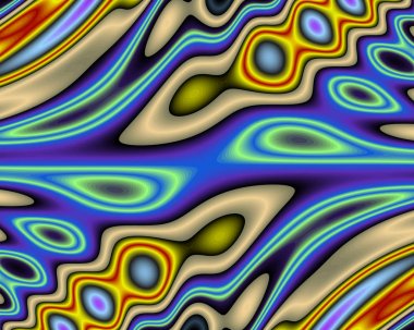 gökkuşağı Soyut Fraktal arka plan 3d render illüstrasyon