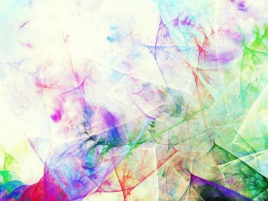 gökkuşağı Soyut Fraktal arka plan 3d render illüstrasyon