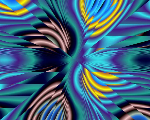 Голубой абстрактный фрактальный фон — стоковое фото