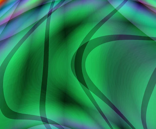 Verde abstrato fractal fundo 3d renderização ilustração — Fotografia de Stock