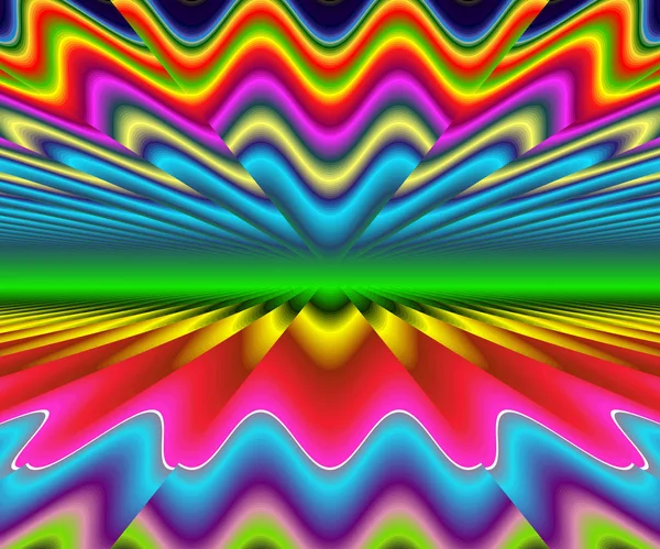 Rainbow abstract fractal background 3d rendering illustration — Stock Photo, Image