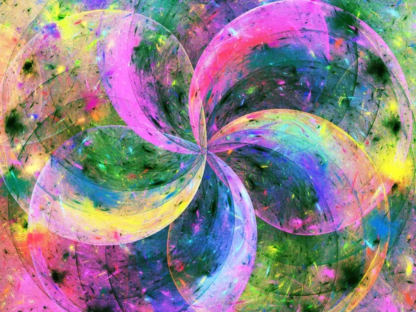 Regenboog abstracte fractal achtergrond 3d rendering illustratie — Stockfoto