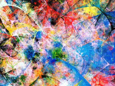 kaotik fraktal arka plan 3d render illüstrasyon soyut