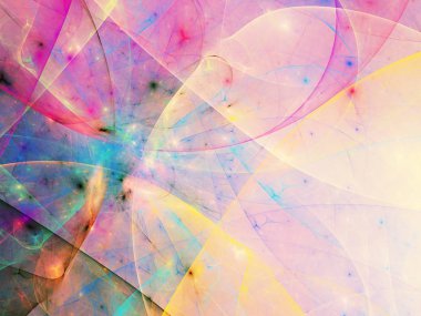 Mor Soyut Fraktal arka plan 3d render illüstrasyon