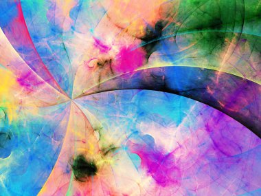 kaotik fraktal arka plan 3d render illüstrasyon soyut