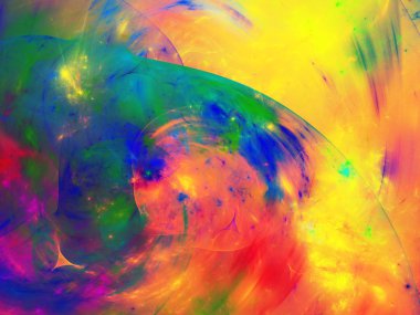 kaotik fraktal arka plan 3d render illüstrasyon soyut