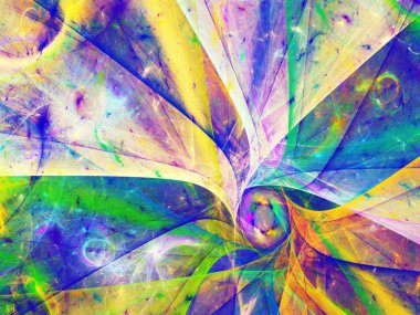 kaotik fraktal arka plan 3d render illüstrasyon soyut