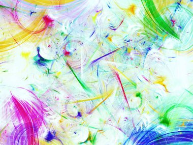 gökkuşağı Soyut Fraktal arka plan 3d render illüstrasyon