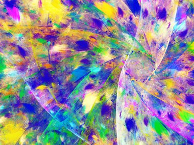 kaotik fraktal arka plan 3d render illüstrasyon soyut