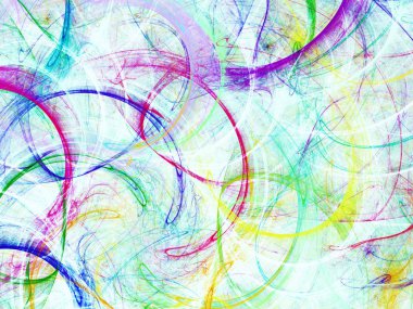 gökkuşağı Soyut Fraktal arka plan 3d render illüstrasyon