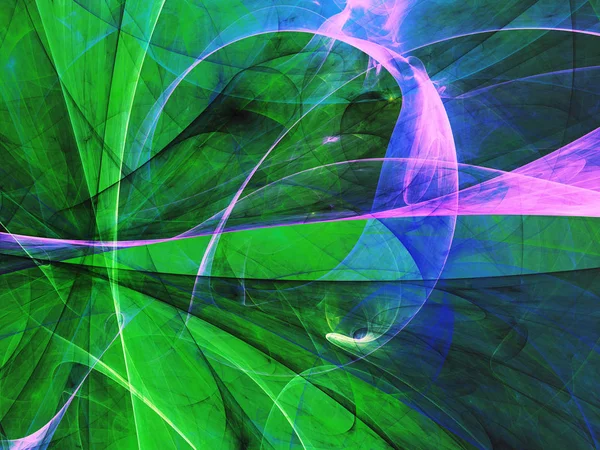 Зелений абстрактний фрактальний фон 3d ілюстрація рендеринга — стокове фото