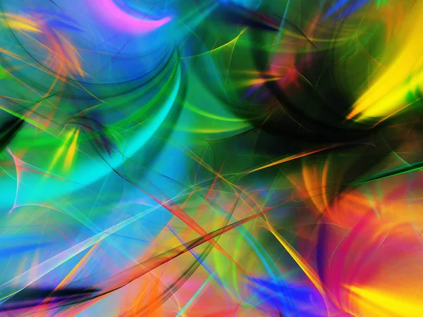 Regenboog abstracte fractal achtergrond 3d rendering illustratie — Stockfoto