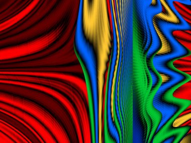 gökkuşağı Soyut Fraktal arka plan 3d render illüstrasyon