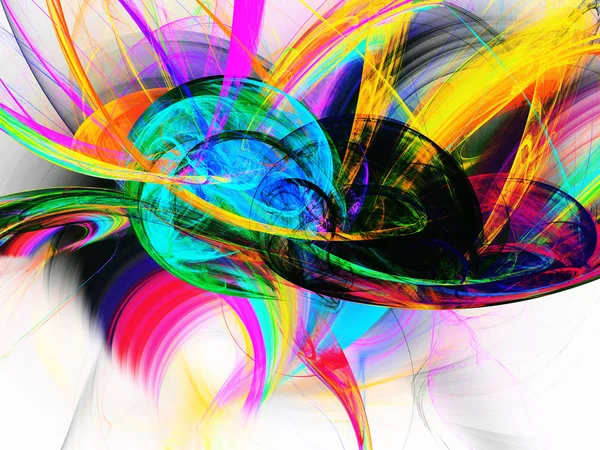 Arco iris abstracto fractal fondo 3d representación ilustración —  Fotos de Stock