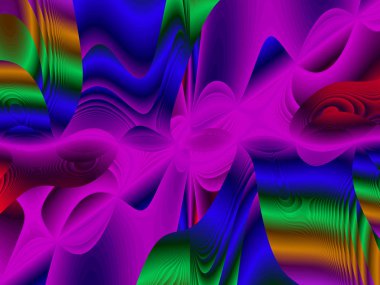 Mor Soyut Fraktal arka plan 3d render illüstrasyon