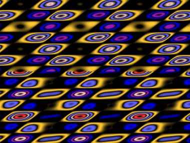 sarı Soyut Fraktal arka plan 3d render illüstrasyon