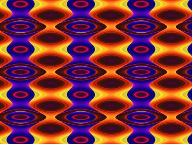 turuncu Soyut Fraktal arka plan 3d render illüstrasyon