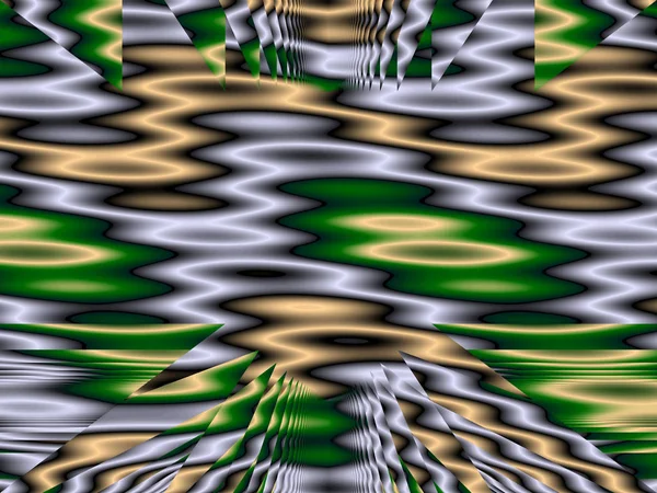 Verde abstrato fractal fundo 3d renderização ilustração — Fotografia de Stock