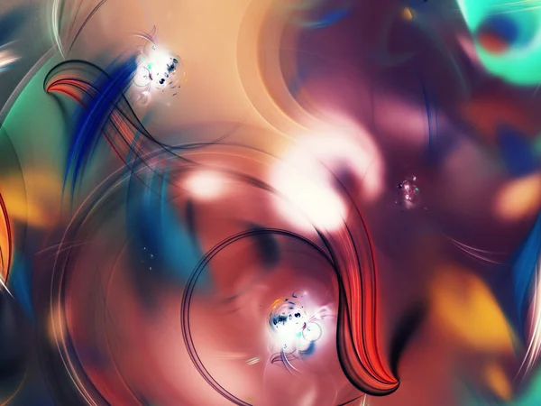 Vermelho abstrato fractal fundo 3d renderização ilustração — Fotografia de Stock
