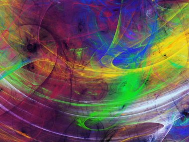 kaotik fraktal arka plan 3d render illüstrasyon soyut