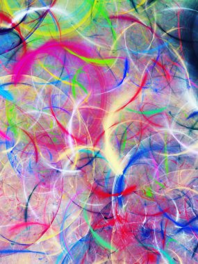 gökkuşağı Soyut Fraktal arka plan 3d render illüstrasyon