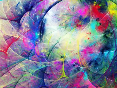 kaotik fraktal arka plan 3d render illüstrasyon soyut